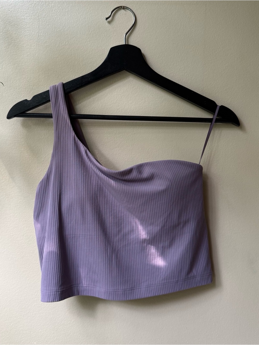 lululemon athletica Asymmetric Ribbed Crop Top in Lavender - Picture 1 of 4